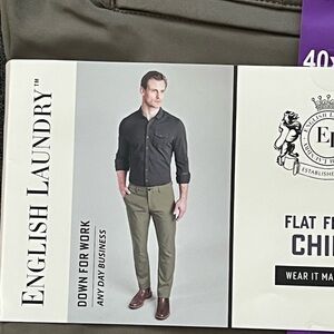 English Laundry Green Chinos Classic Fit